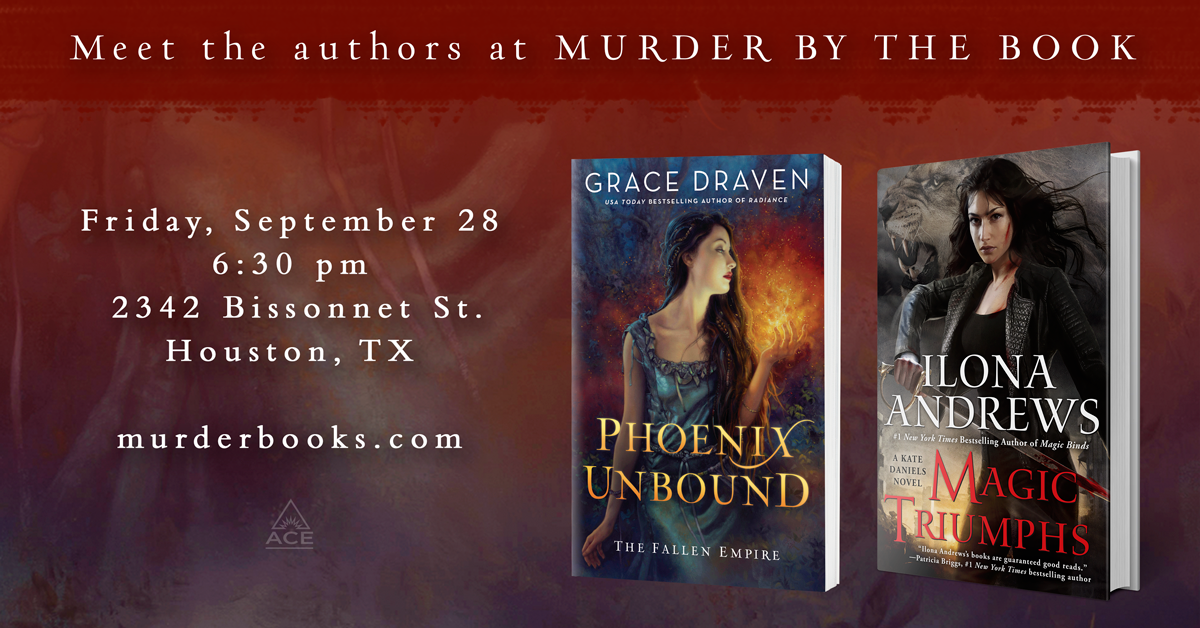 Ilona Andrews Murder by the Book September appearance