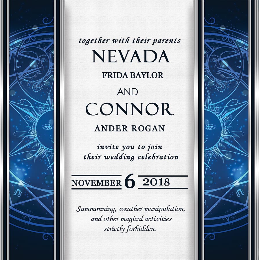 Wedding Invitation to Rogan and Nevada's wedding: November 6, 2018