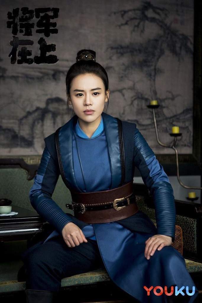 Tough woman in military outfit